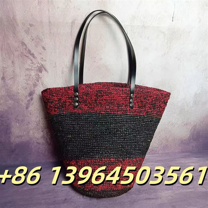 Raffia peties paplūdimio vasaros krepšys