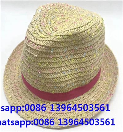 Spalvingas šiaudinis popierius fedora saulės skrybėlė