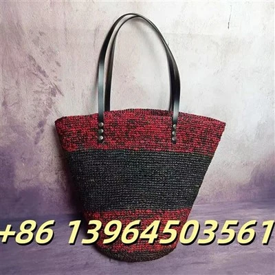 Raffia peties paplūdimio vasaros krepšys